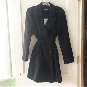 NWT Frank & Oak Belted Black Trench coat
